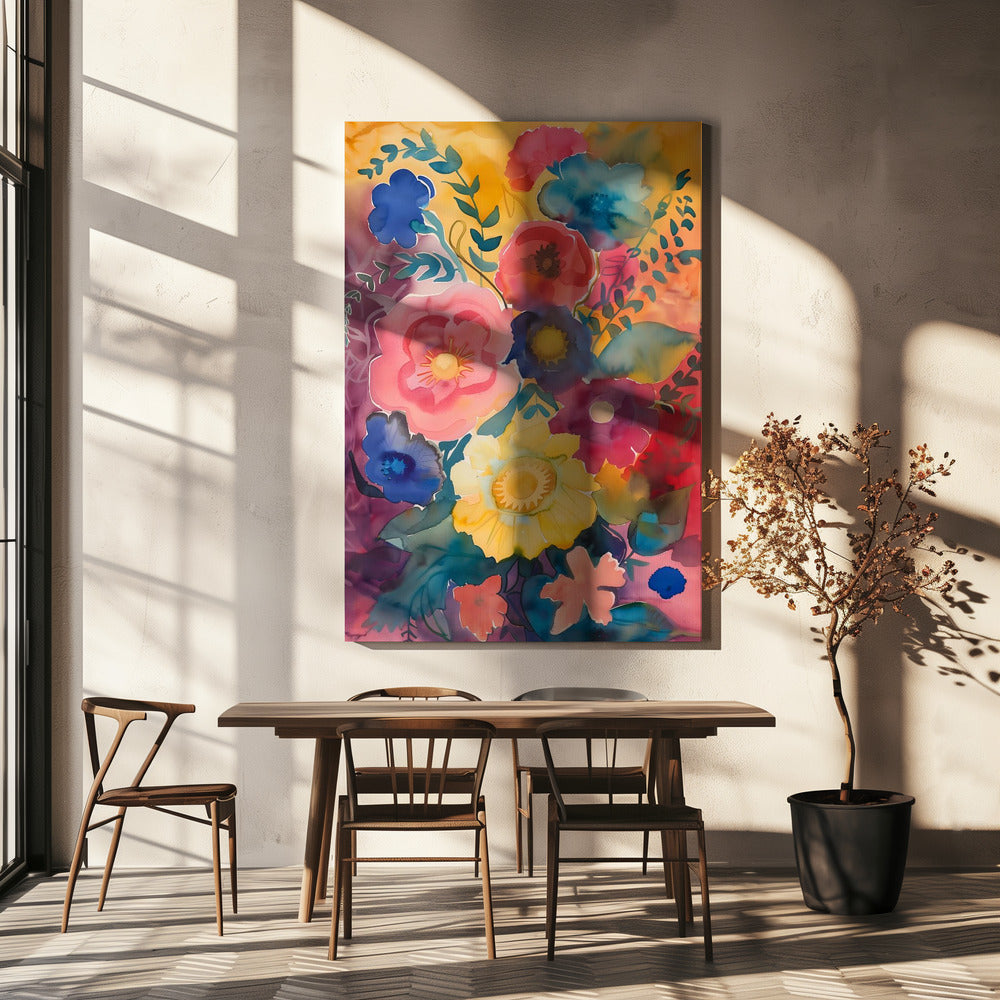 Aquarell Blumen Nr. 6 | Leinwand