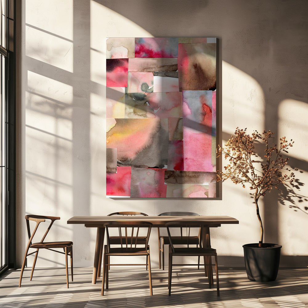 Aquarell abstrakte Komposition 6 | Leinwand