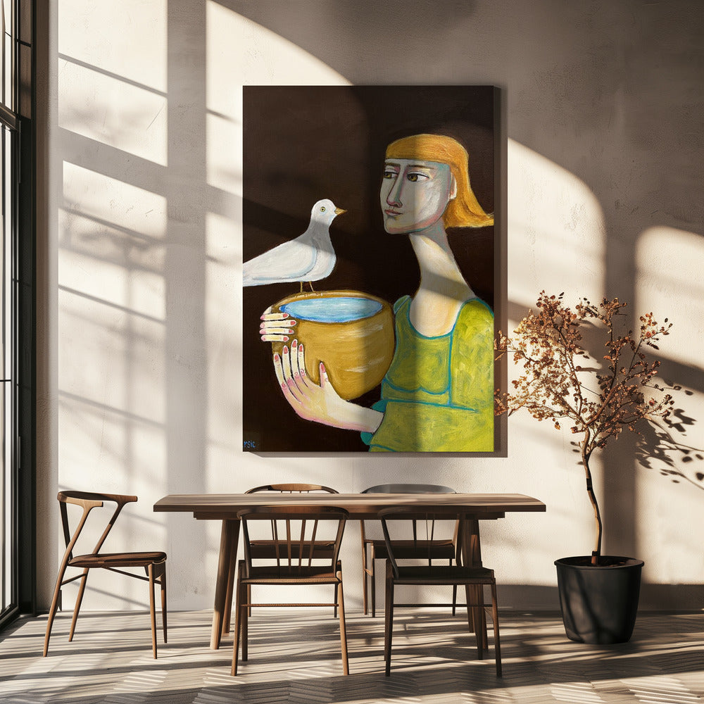 Der Wasserspender | Leinwand