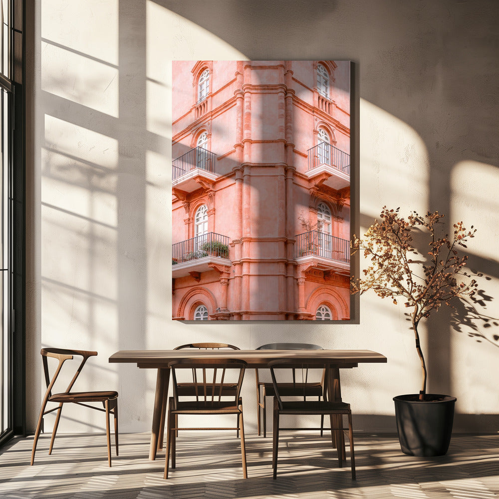 Pastel Pink Umbria | Italy travel photography | Canvas
