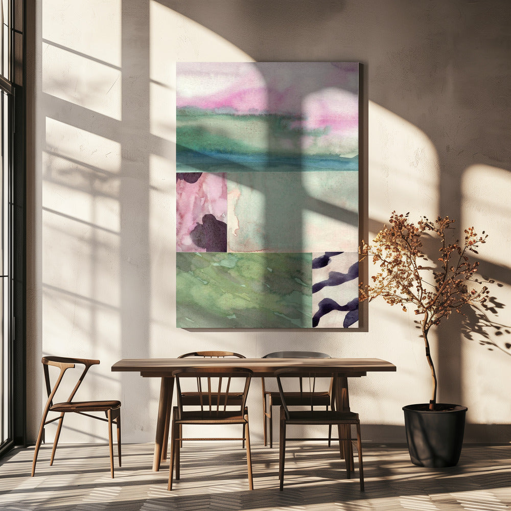 Aquarell abstrakte Komposition 10 | Leinwand