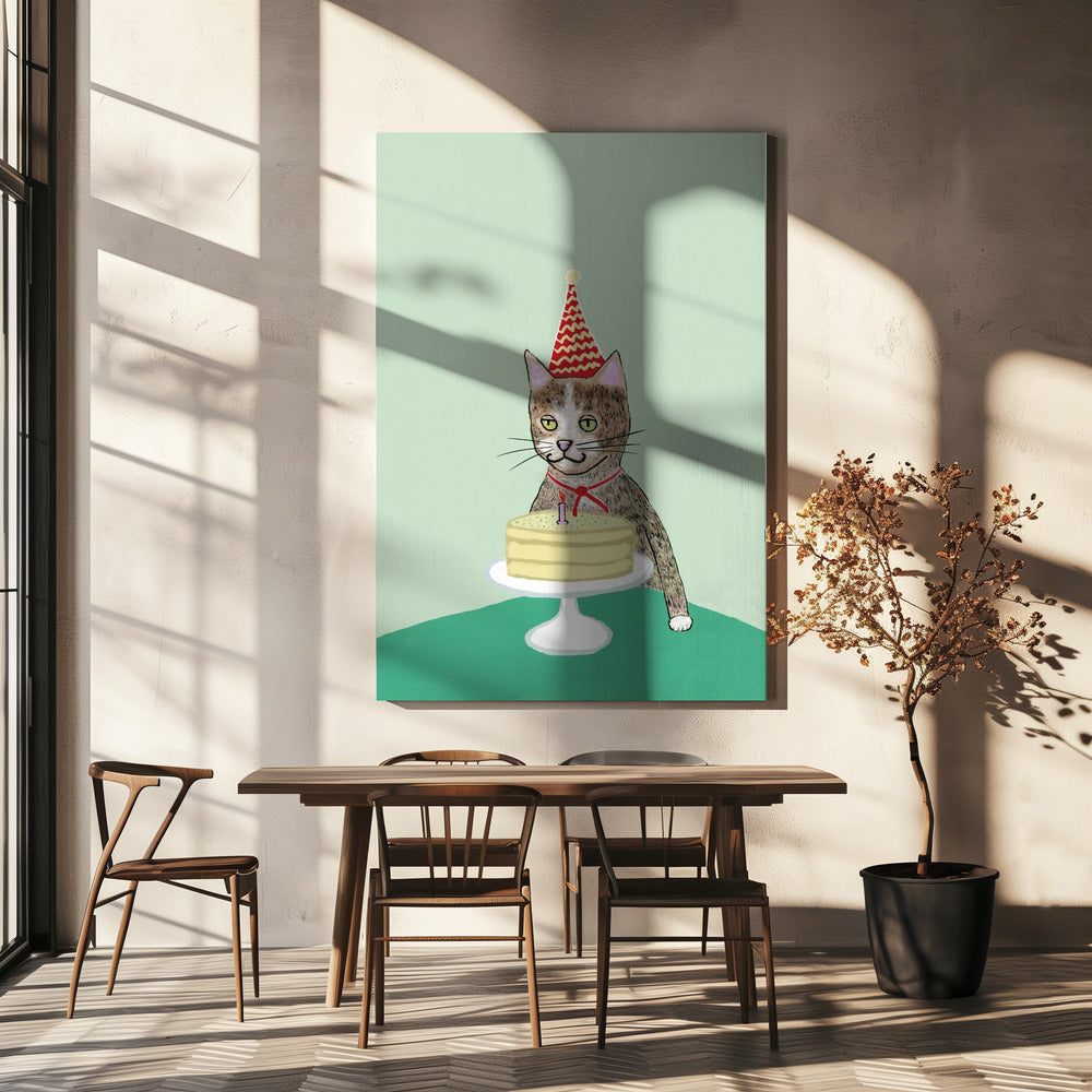 Birthday cat | Canvas