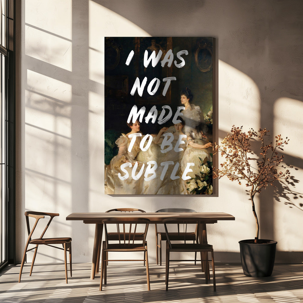 Notsubtlewhitefont Ratioiso | Leinwand