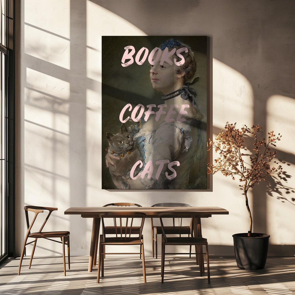 Bookscoffeecats Ratioiso | Leinwand
