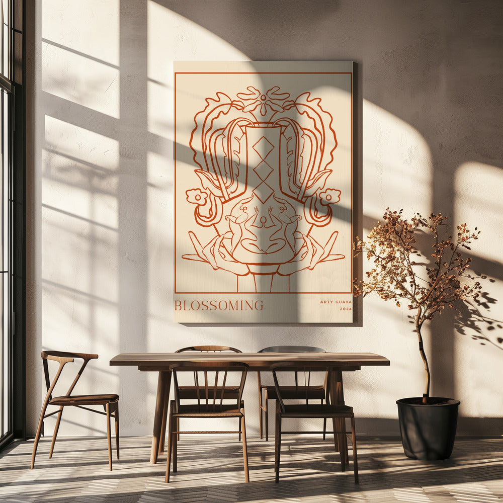 Vessel Collection: Blüte (LineArt) | Leinwand