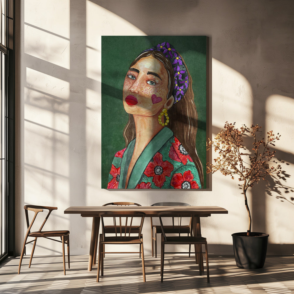 Mädchen mit Haarband | Leinwand