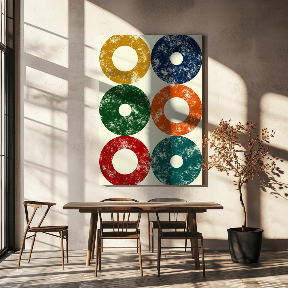 Bunte Kreise Reihe | Leinwand