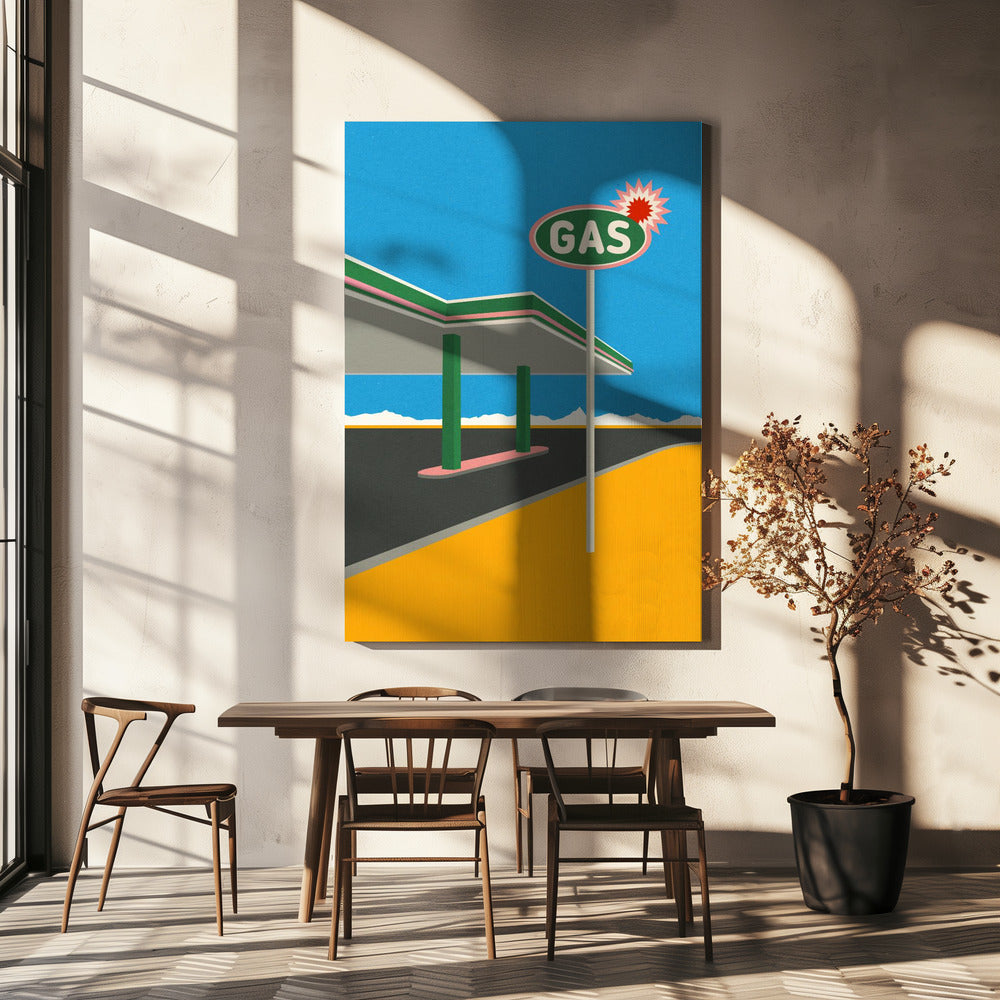Spark Tankstelle | Leinwand