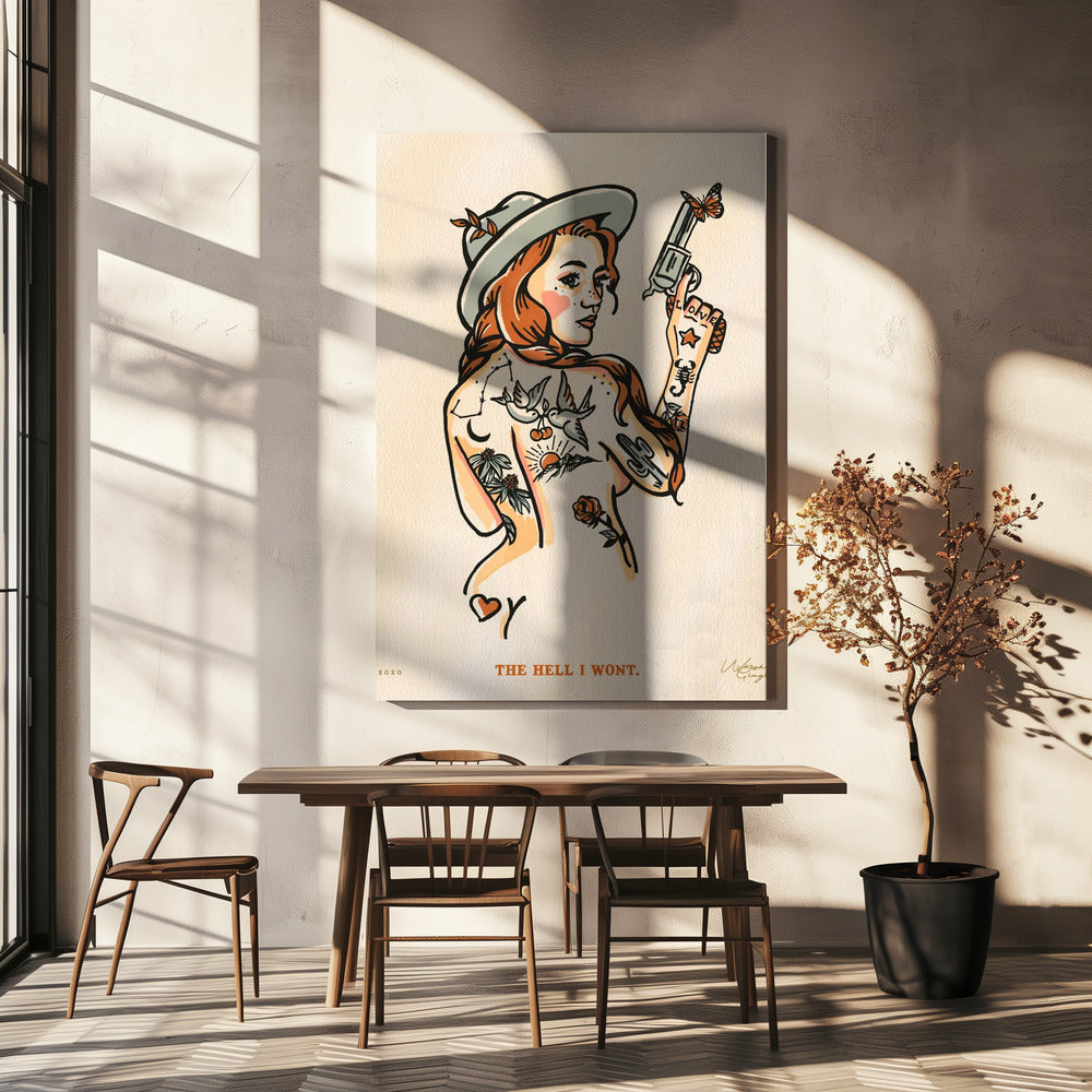 Zum Teufel, ich werde nicht drucken 16x20 | Leinwand