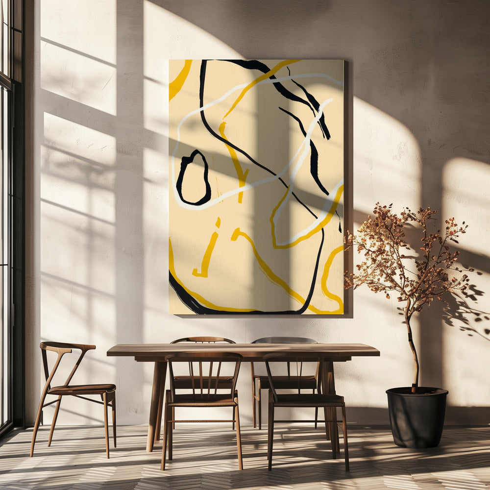 Goldene Fließlinien | Leinwand