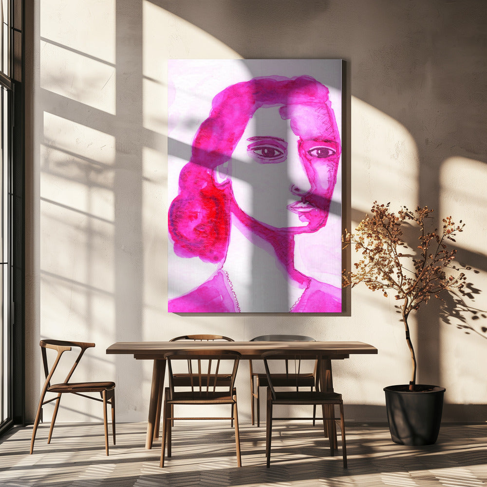 Ich bin eine Frau Pink | Leinwand