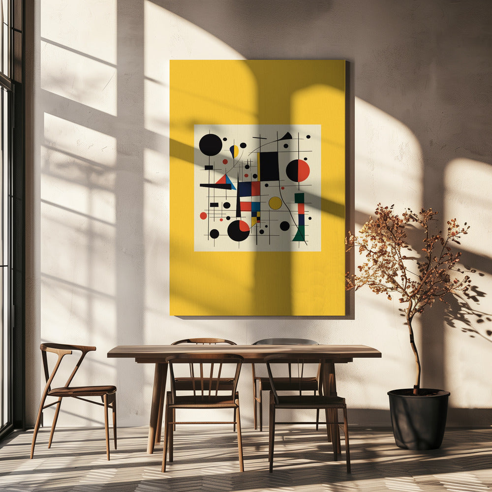 Abstrakte Geometrie und leuchtende Farben | Leinwand