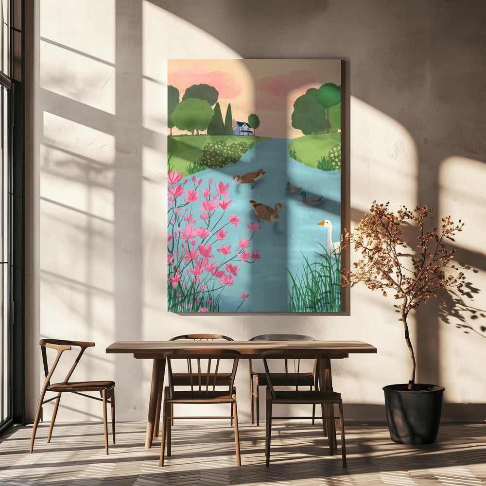 Ducks on Summer Trails | Canvas