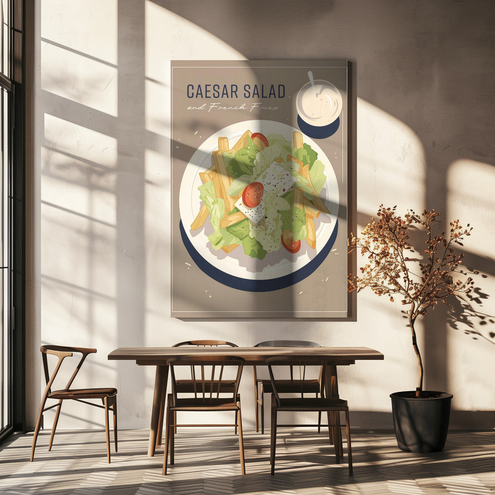 Caesar Salad and French Fries | Canvas