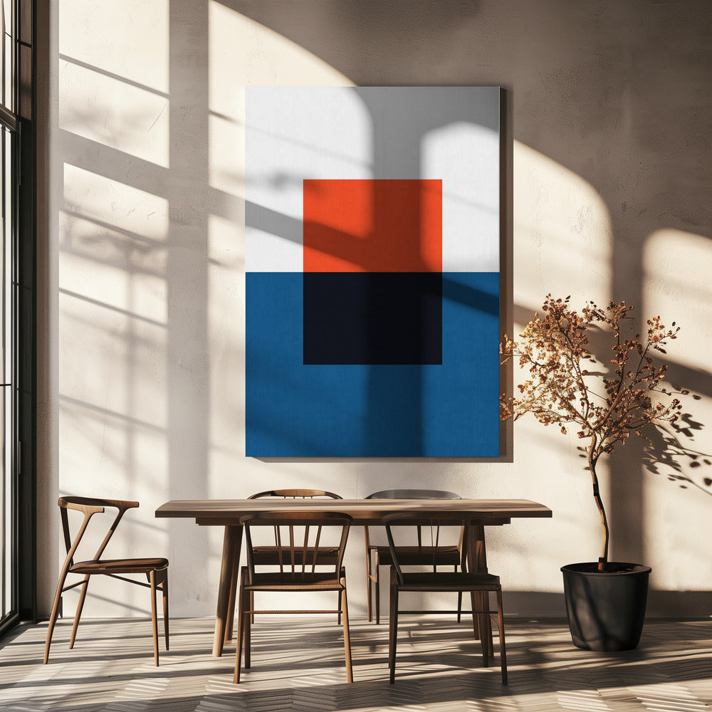 Blau und Rot 2 | Leinwand