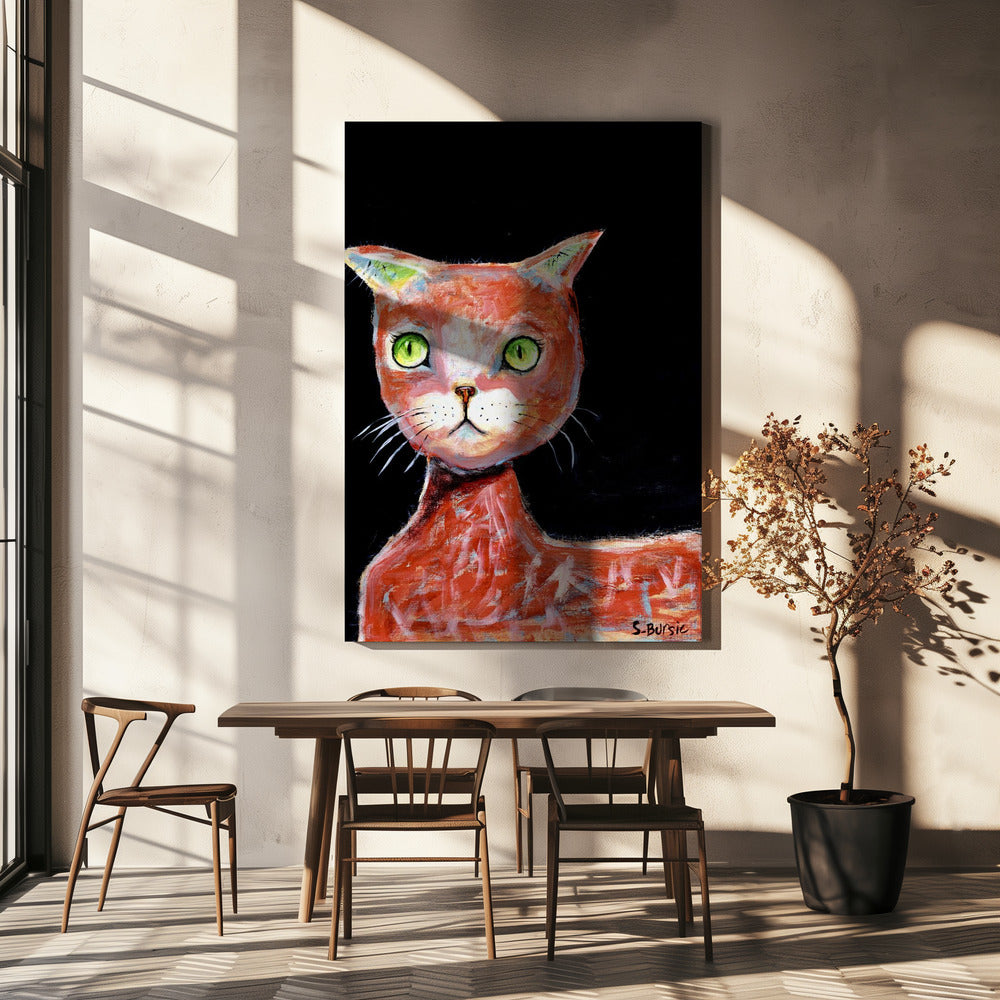 Die rote Katze | Leinwand