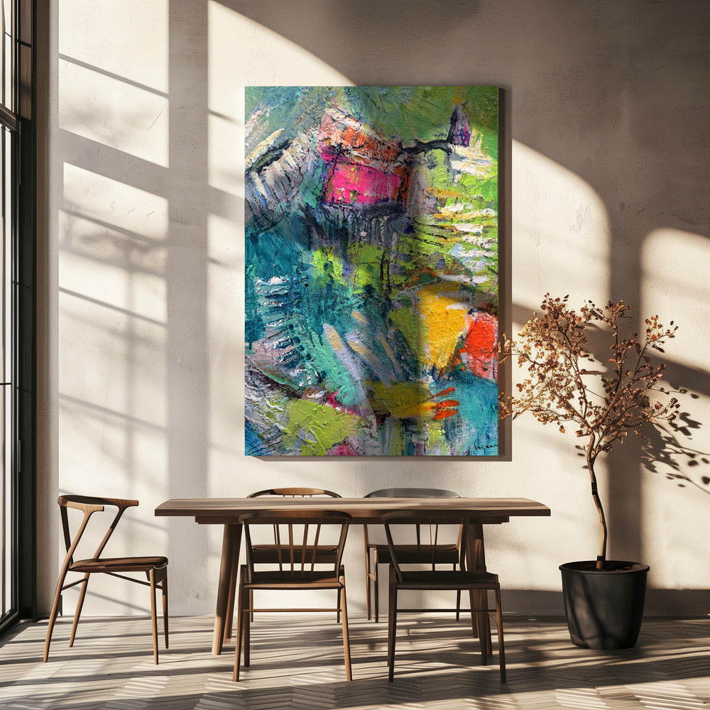 Expressionistisches farbenfrohes Abstraktes | Leinwand