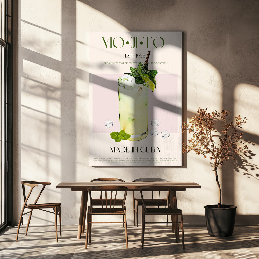Mojito-Druck-Cocktail | Leinwand