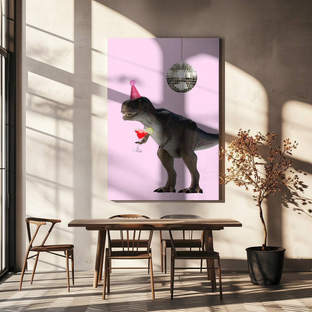 Dinos Disco-Party | Leinwand