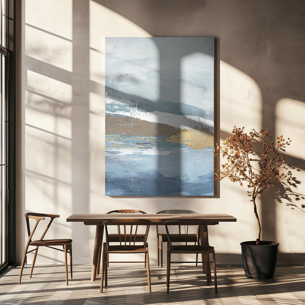 Golden Mist Horizon | Canvas