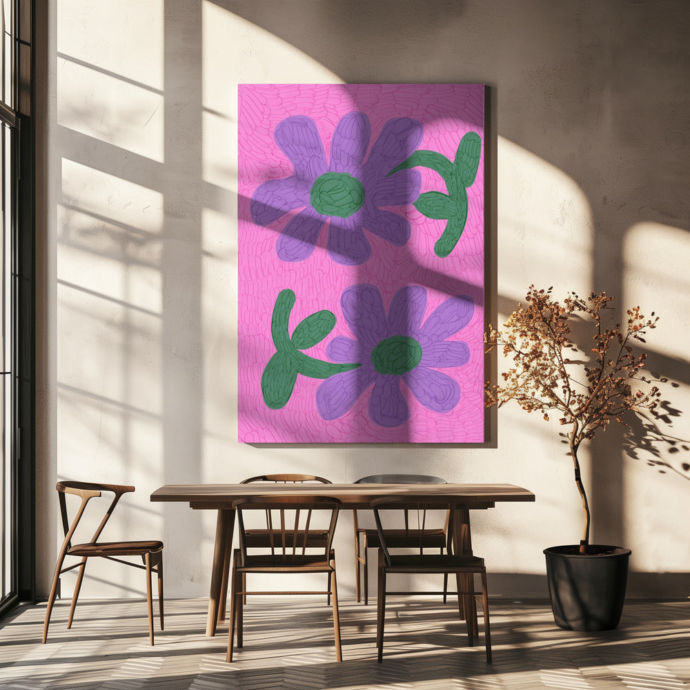Blüten in Rosa | Leinwand