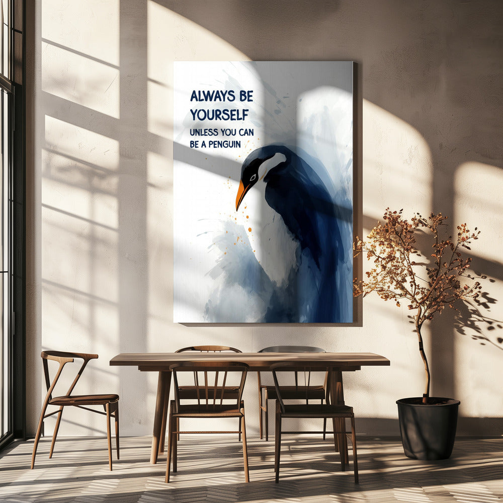 Sei ein Pinguin | Leinwand