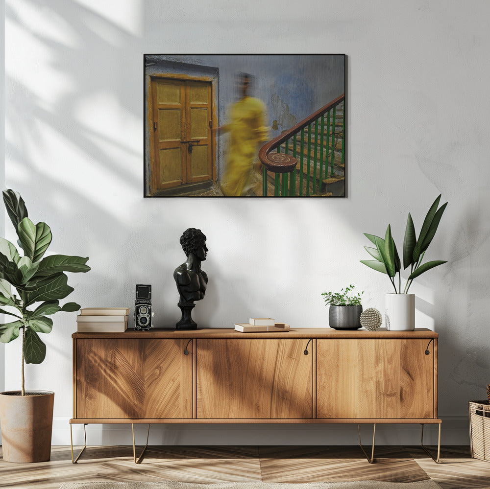 Mann im Treppenhaus | Poster