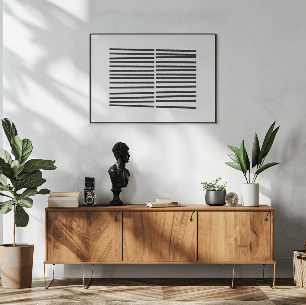 Parallele schwarze Linien | Poster