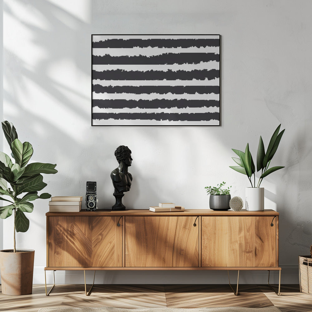 Schwarze Linien auf weißem Hintergrund | Poster