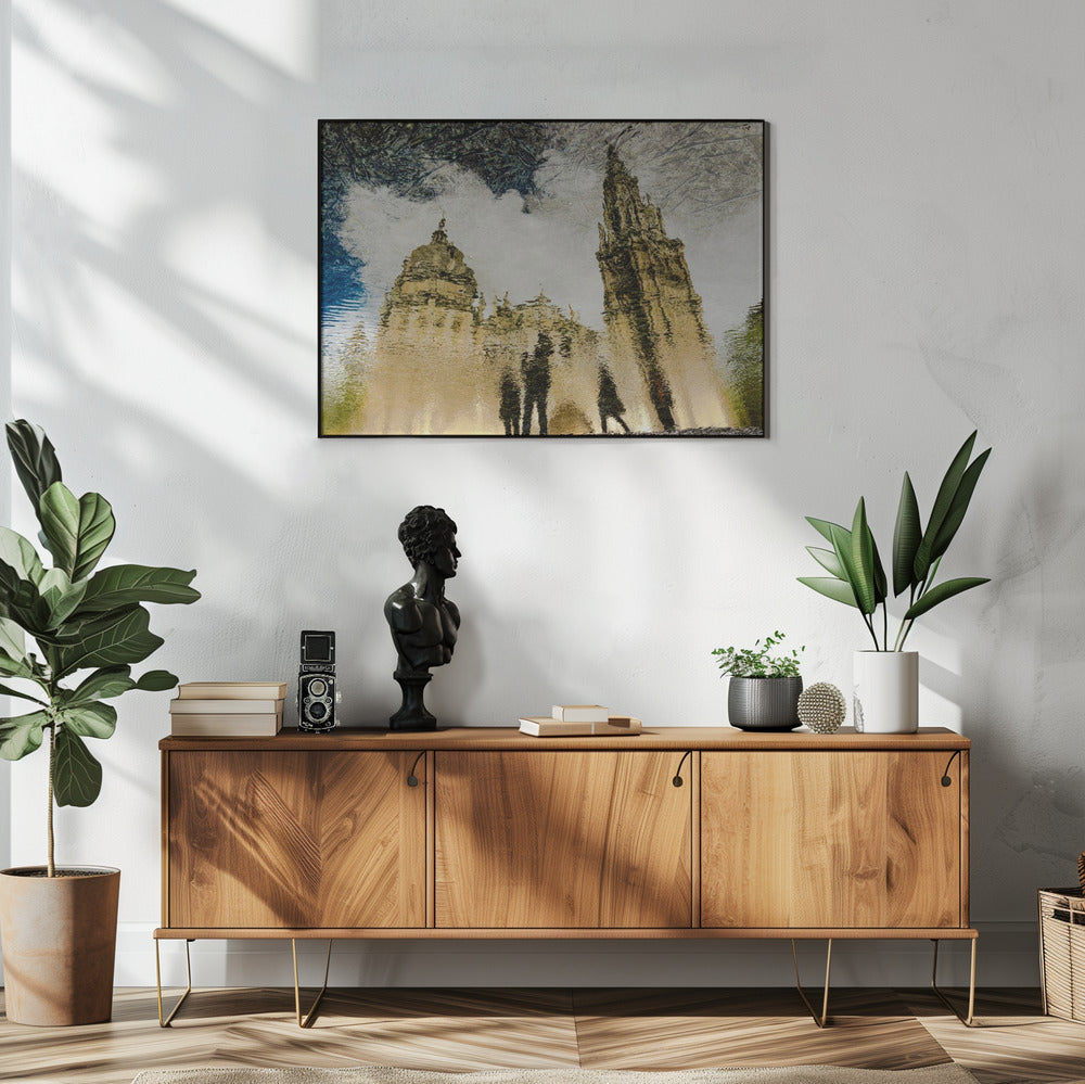 Spiegelung der Kathedrale von Toledo | Poster