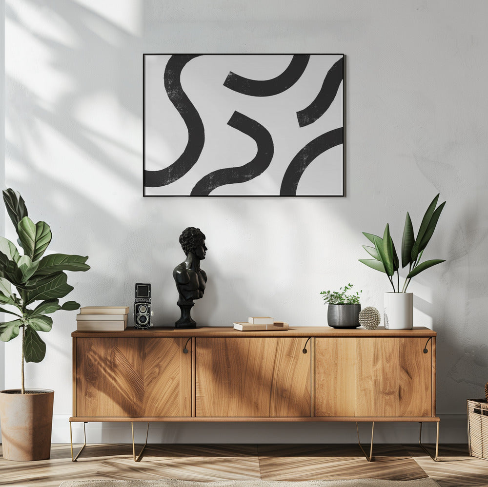 Monochrome Kurven | Poster