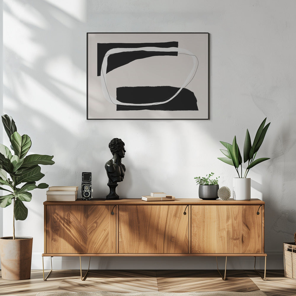 Monochromer Fluss | Poster