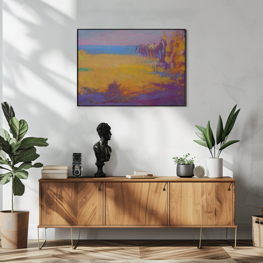 Lebendige Sonnenuntergangsfelder | Poster