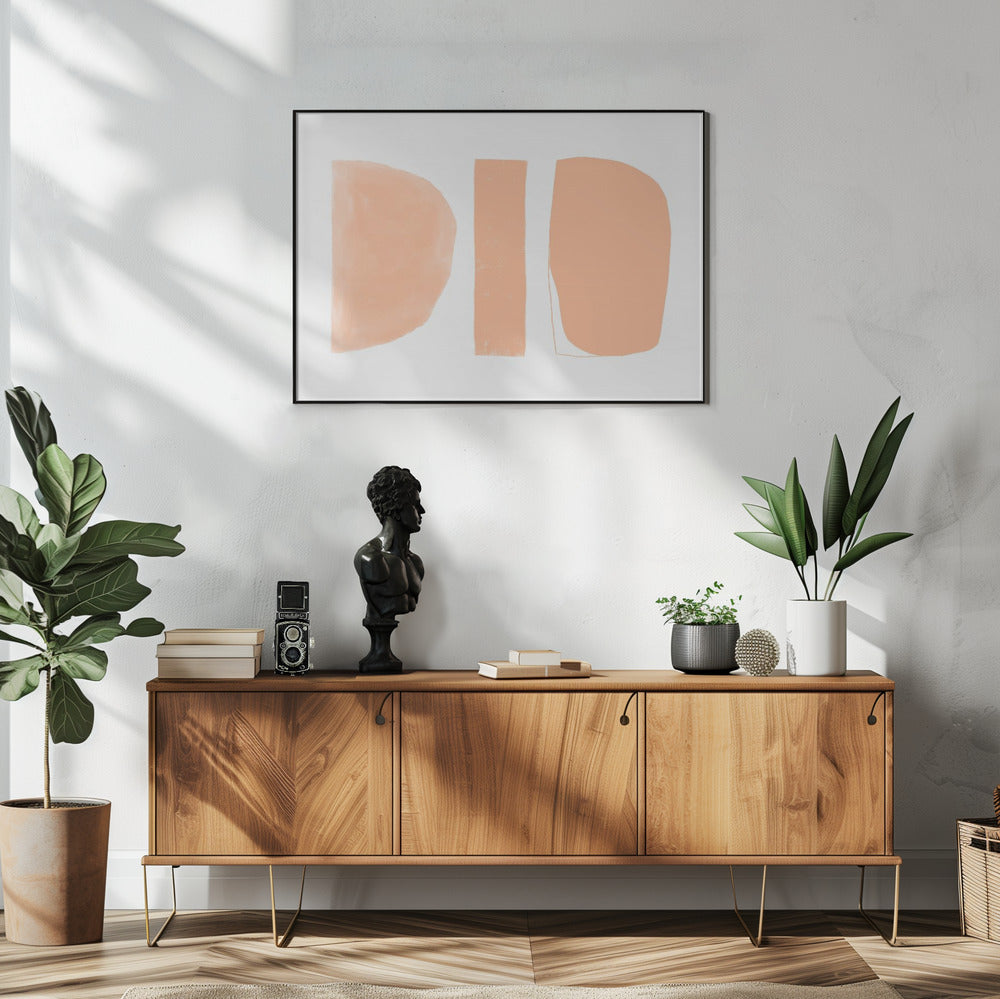 Abstrakte Formen Pfirsich | Poster