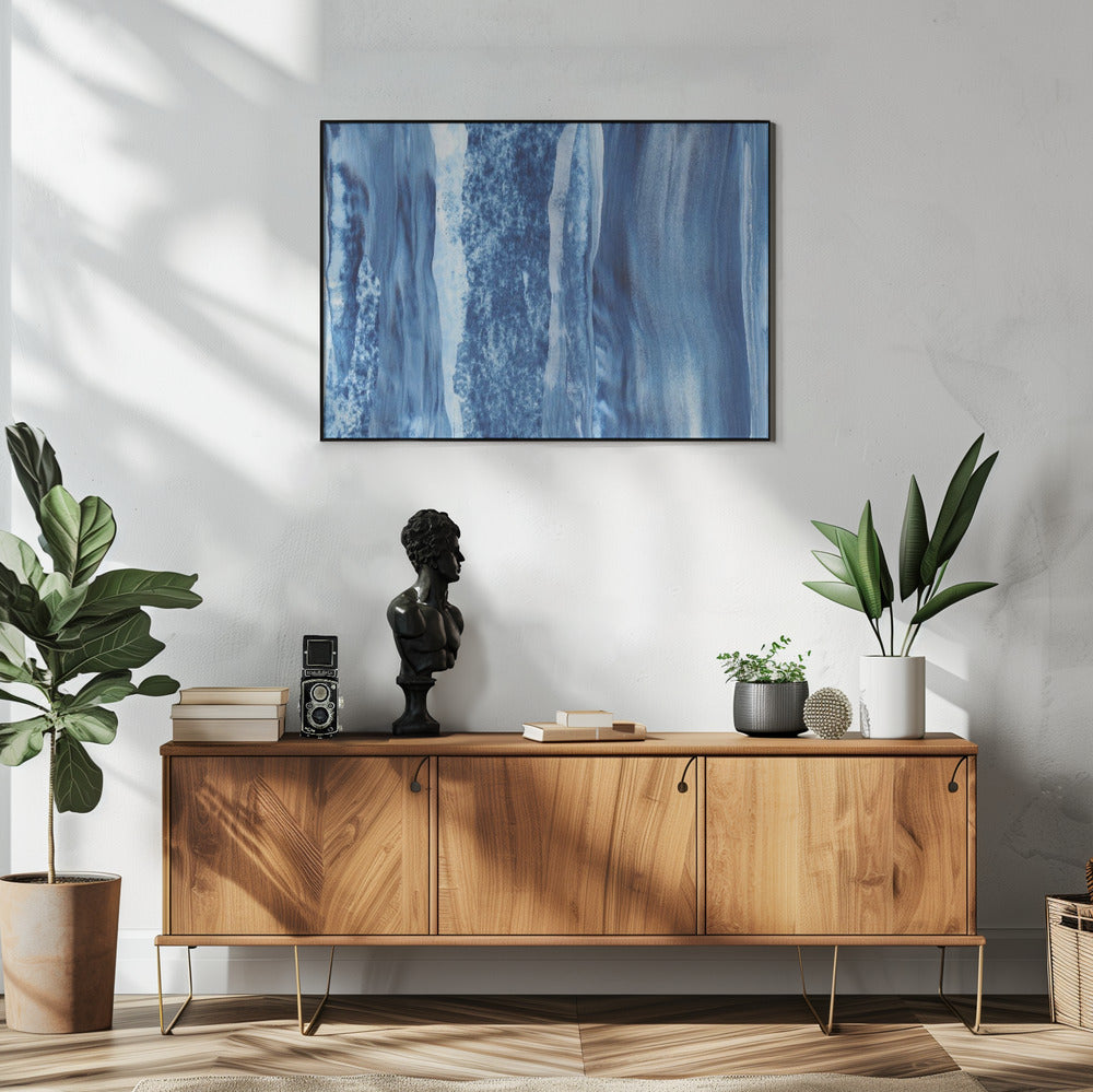 Blaue Kaskadenschleier | Poster
