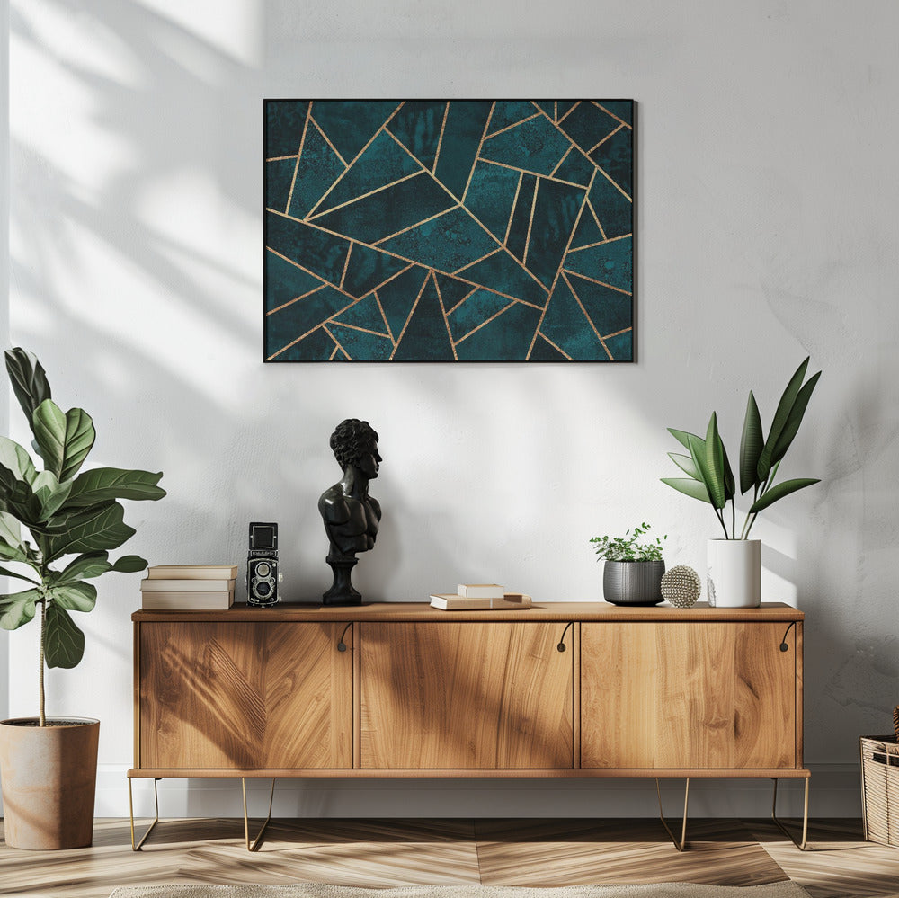 Deep Teal Stone | Poster