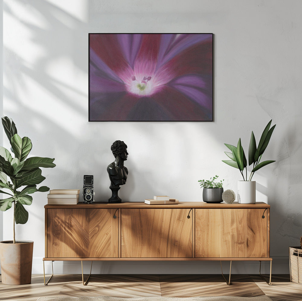 Lila Blumenöl auf Leinwand | Poster