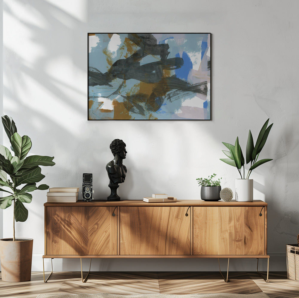 Abstrakter blauer Tanz Nr. 2 | Poster