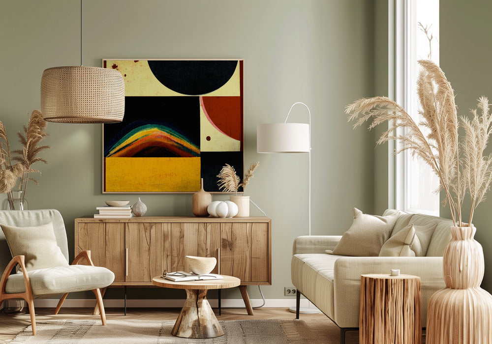 Abstrakte Sonnenfinsternis | Leinwand