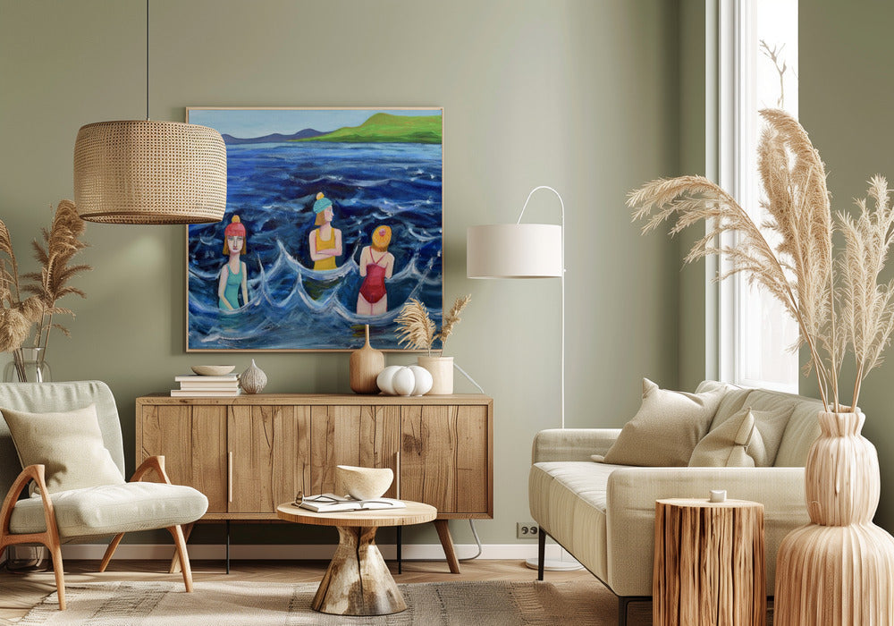 Die Winterschwimmer | Leinwand