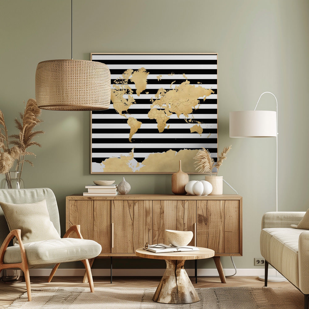 Harper Weltkarte | Leinwand