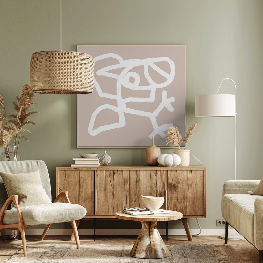 Beige abstrakt 4 | Leinwand