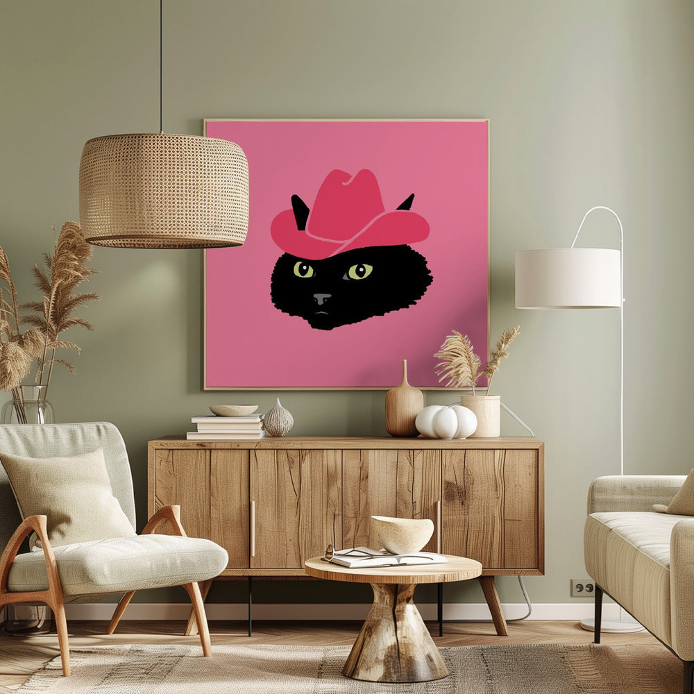 Marcy, die süße Cowgirl-Katze | Leinwand