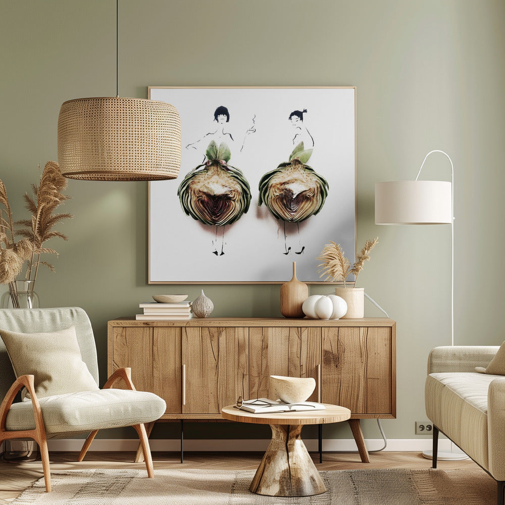 Artischocken-Duo | Leinwand