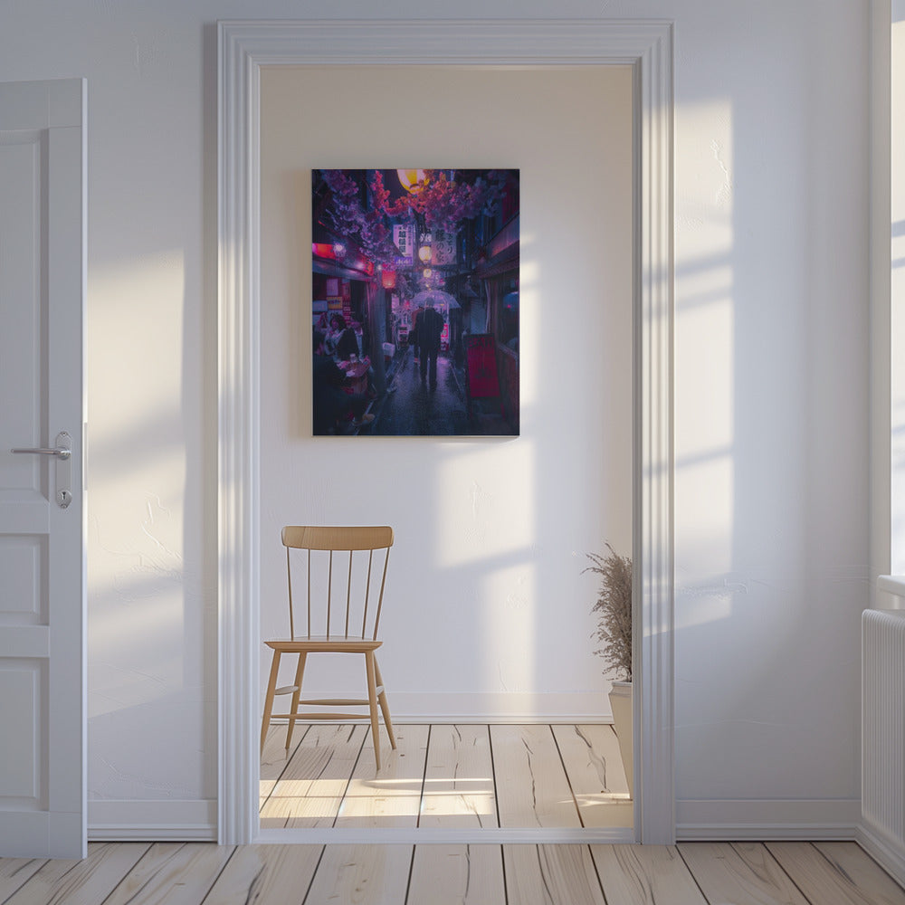 Tokyo Blue Rain | Canvas