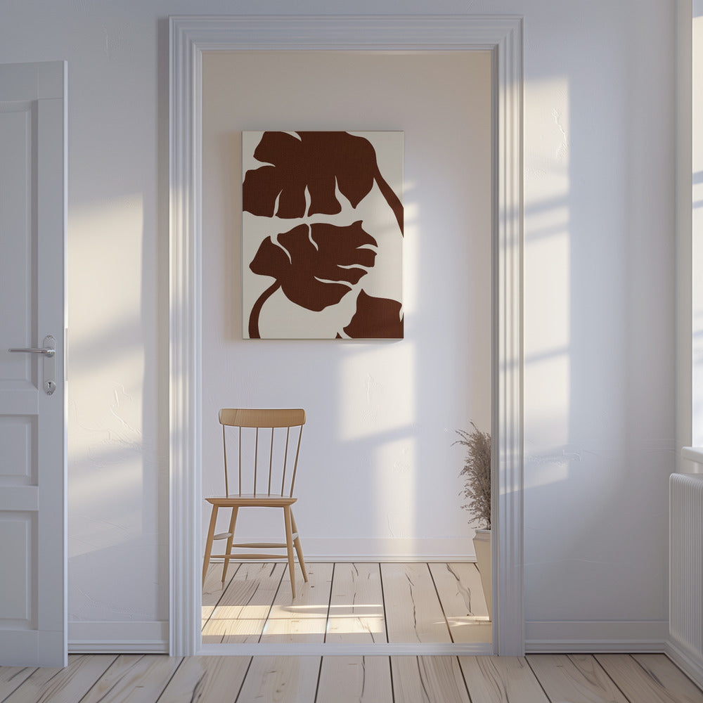 Monstera Canvas Braun | Leinwand