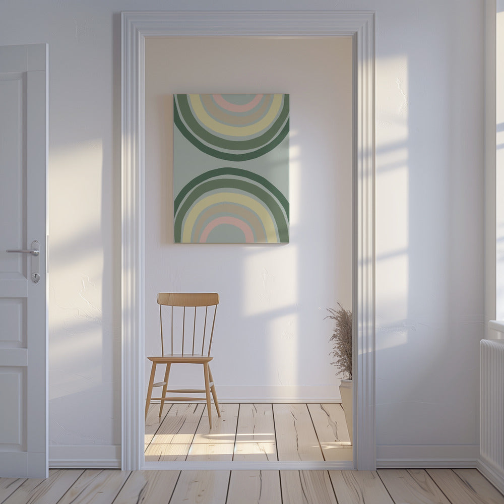 Double Rainbow Green | Canvas
