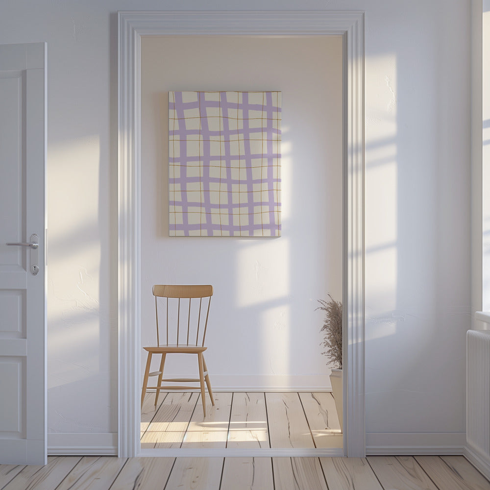 Lilac Grid | Canvas