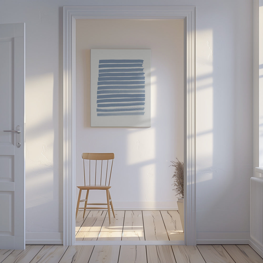 Blaue Striche | Leinwand