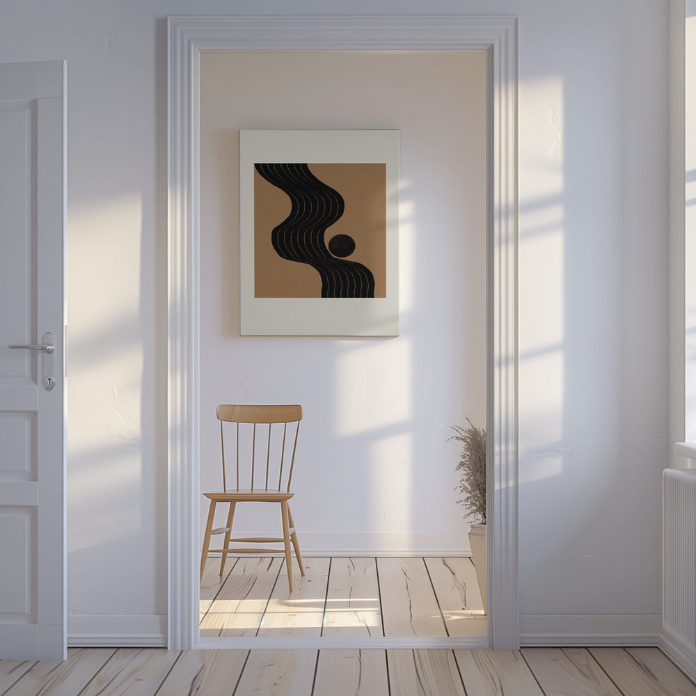 Gebogene Pfadharmonie | Leinwand
